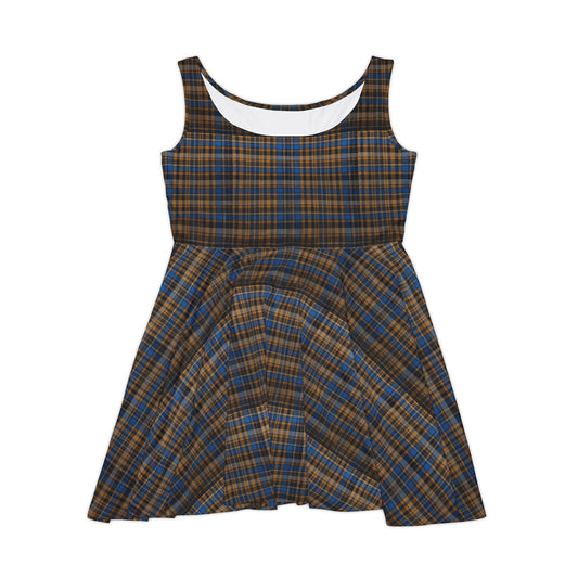 Plaid Print Skater Dress