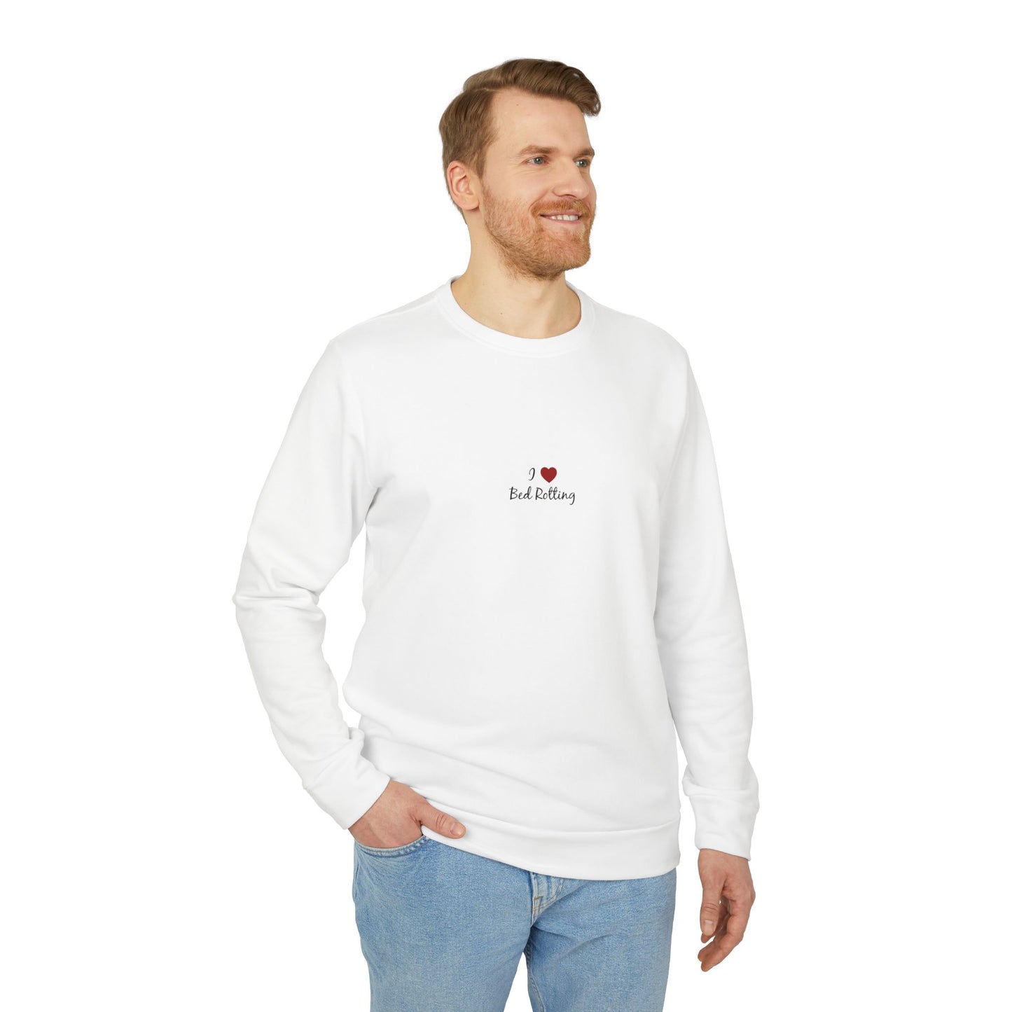 Adidas I <3 Bed Rotting  Unisex Fleece Crewneck Sweatshirt