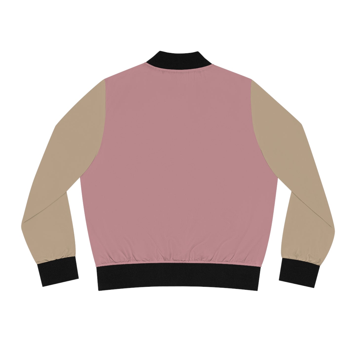 Women's Pink & Beige Colourblock Bomber Jacket