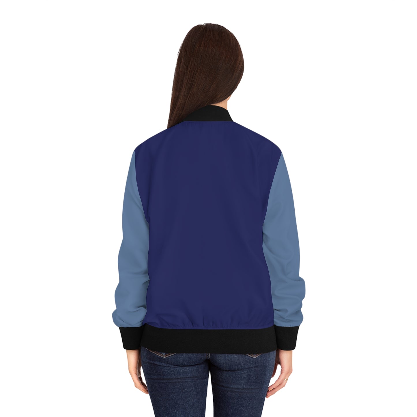 Monochrome Blue Bomber Jacket