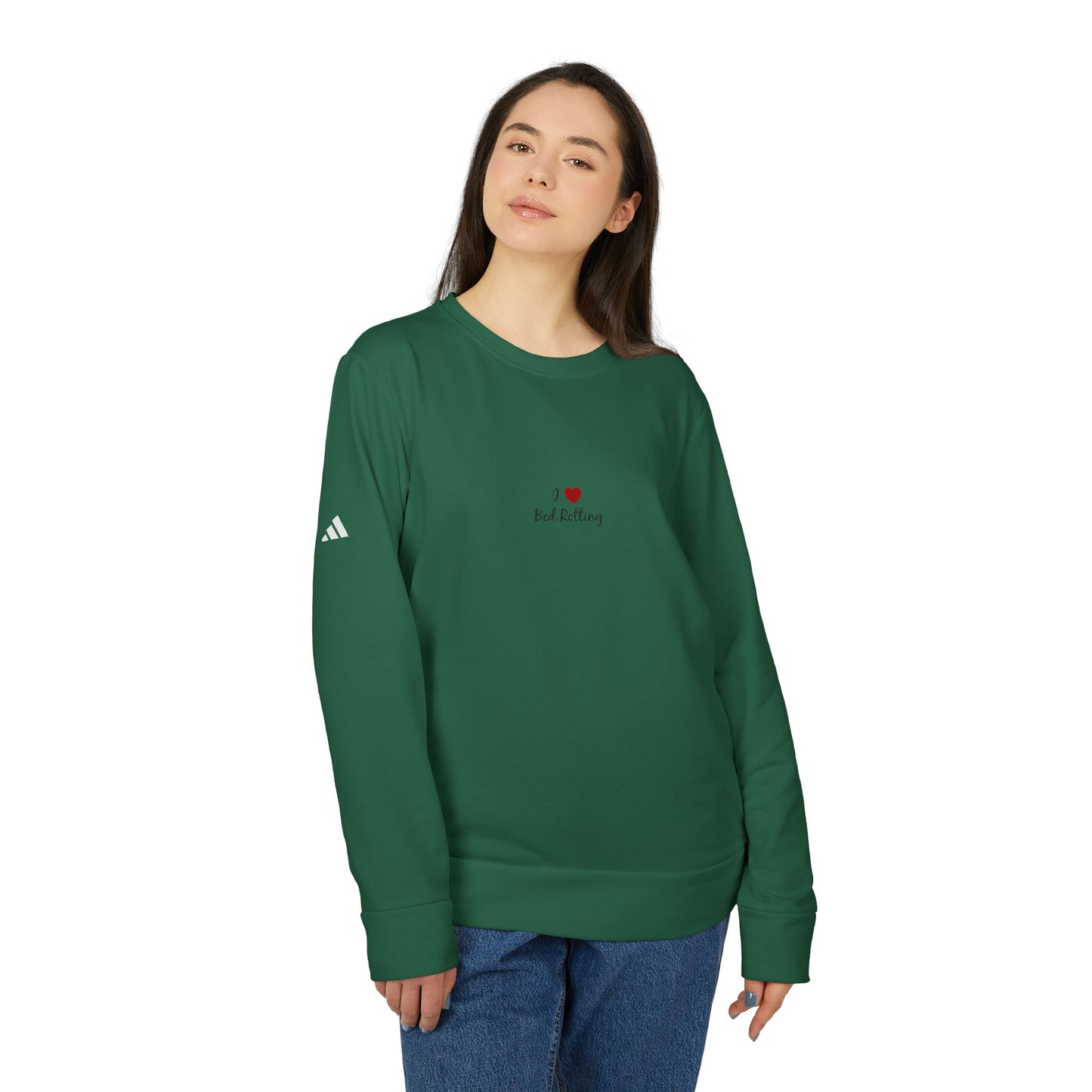 Adidas I <3 Bed Rotting  Unisex Fleece Crewneck Sweatshirt