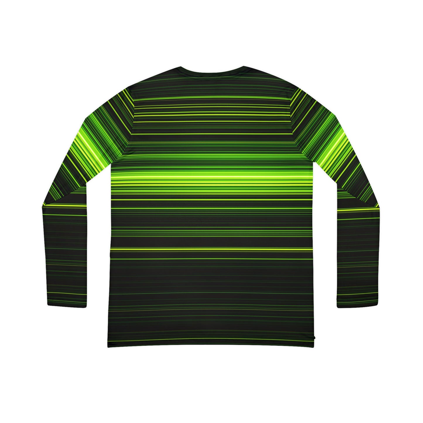 Neon Green Stripe Print V-Neck Top
