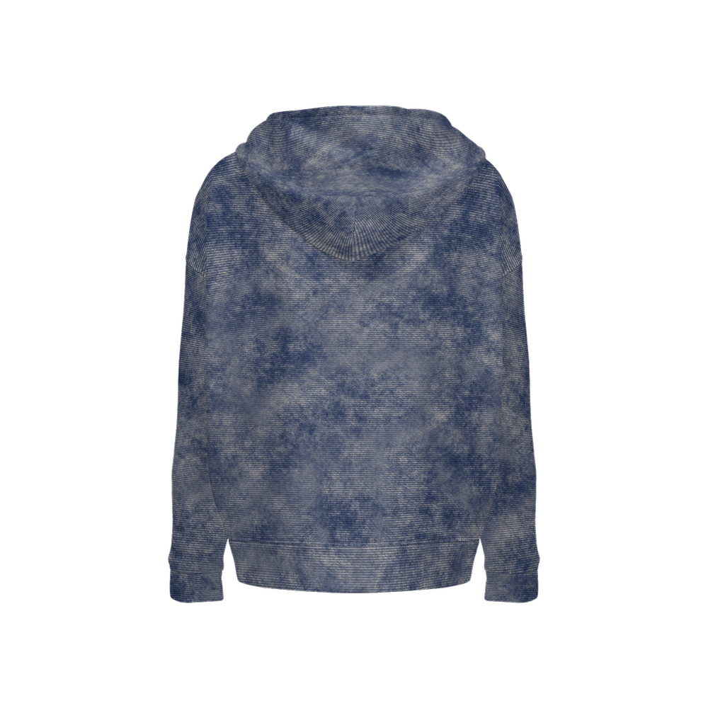 Washed Out Denim Print Relaxed Fit Hoodie (Super Heavy)