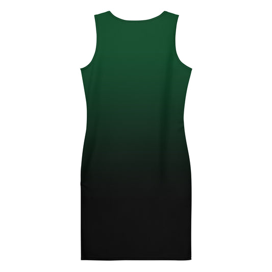 Poison Green Gradient Bodycon dress