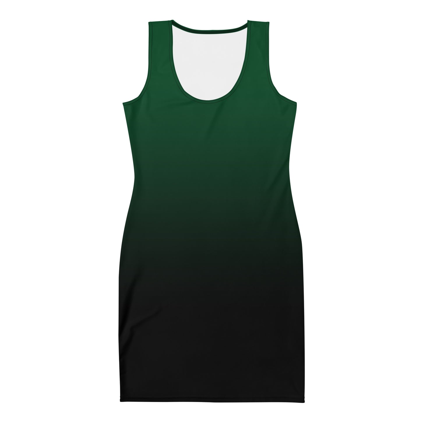 Poison Green Gradient Bodycon dress