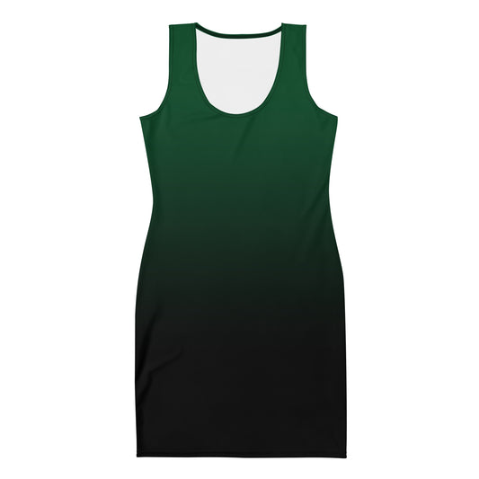 Poison Green Gradient Bodycon dress