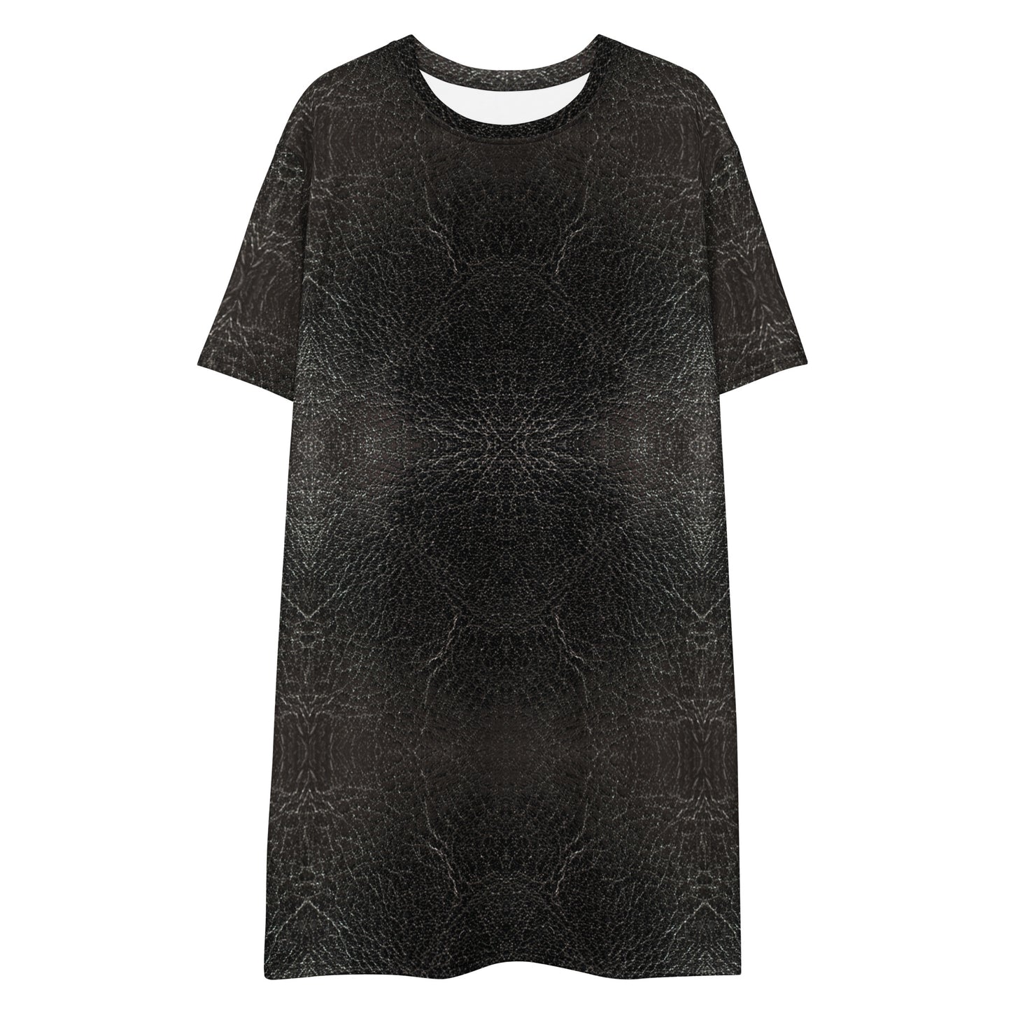 Leather Print T-shirt Dress