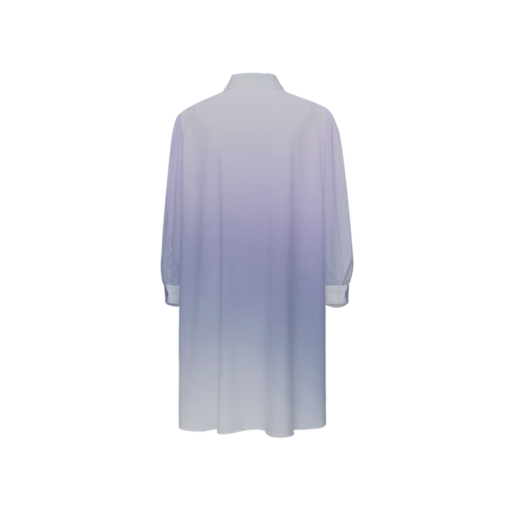 Misty Gradient Print Silky Shirt