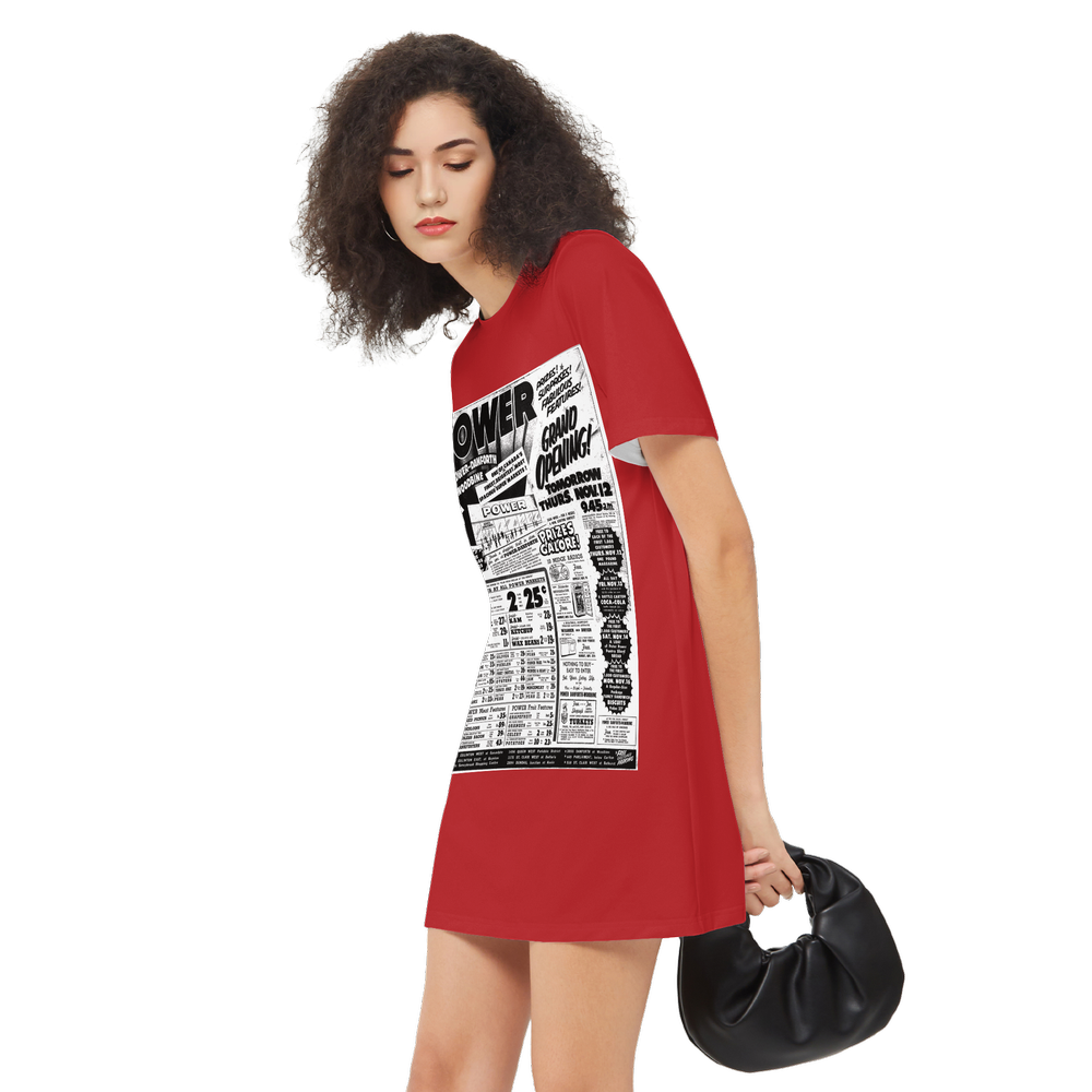 Vintage Ad Print T-Shirt Dress (Heavyweight)