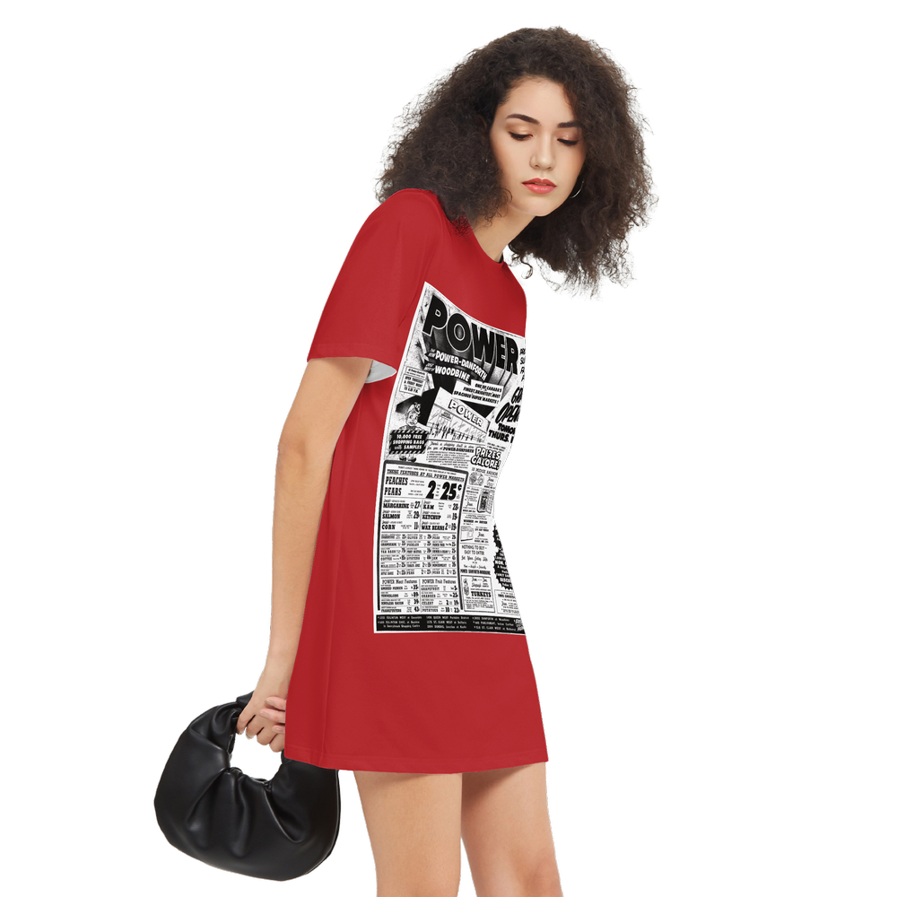 Vintage Ad Print T-Shirt Dress (Heavyweight)