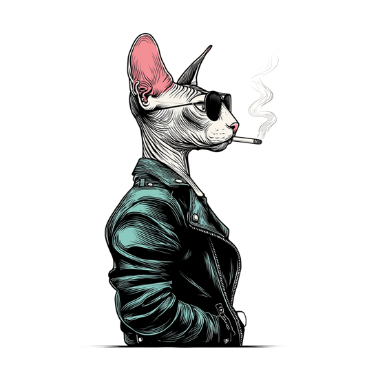 Smoking Sphynx Cat T-Shirt (US-Only Fulfilment)