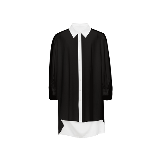 High-Low Long-Sleeve Hem Shirt